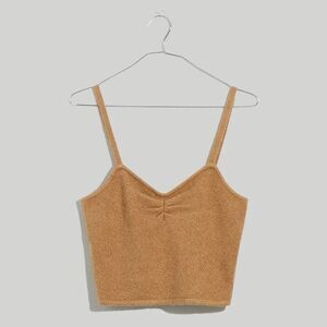NWT Madewell Mapleton Crop Sweater Tank in Heather Caramel